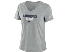 Nike Dallas Cowboys Women's Local Tri-Blend V-neck T-Shirt