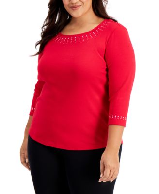 macy's womens plus size dressy tops