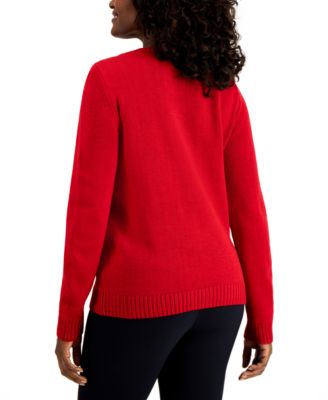 Karen Scott Sequined Reindeer Sweater, Created for Macy's