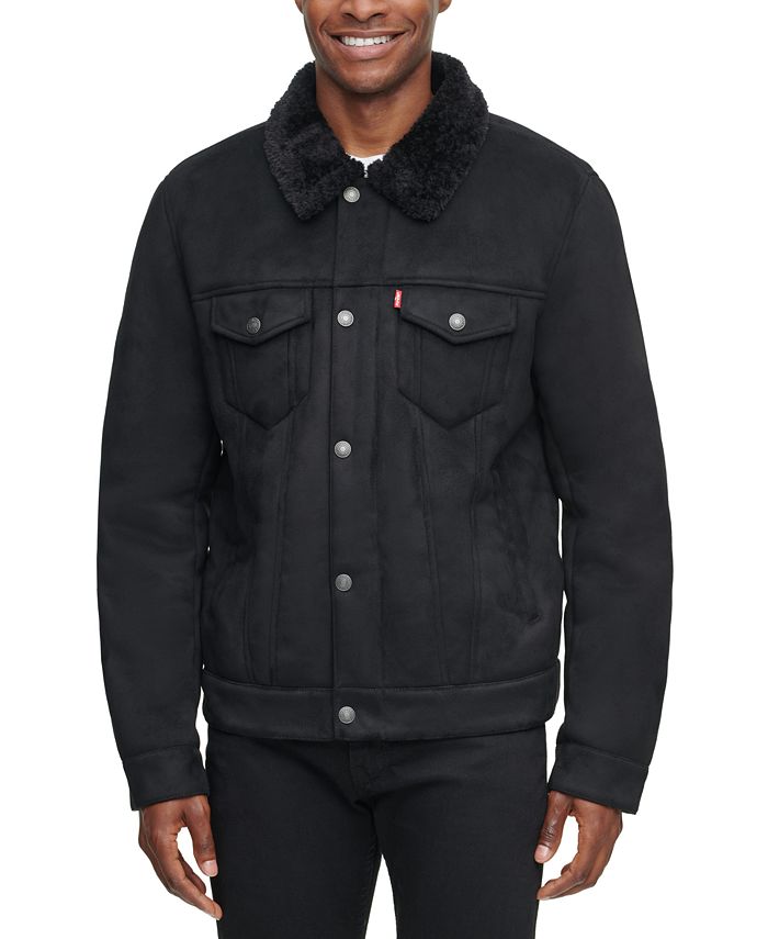Levi's Men's Relaxed-Fit Faux-Shearling Trucker Jacket & Reviews ...