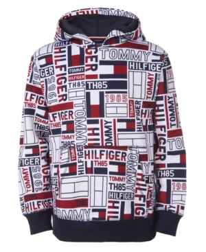 image of Tommy Hilfiger Toddler Boys Exploded Flag Print Hoodie