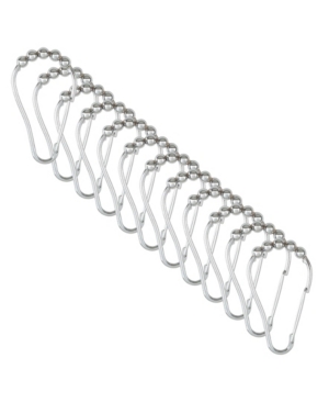 Bath Bliss Carabiner Shower Curtain Roller Rings Pack of 12 Bedding