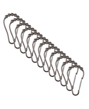Bath Bliss Carabiner Shower Curtain Roller Rings Pack of 12 Bedding
