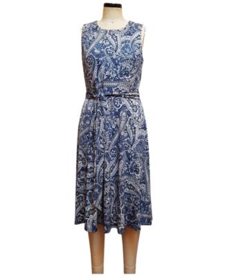 paisley print midi dress