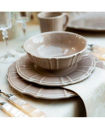Euro Ceramica - CHLOE 16 PIECE DINNERWARE SET IN TAUPE