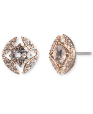 image of Givenchy Stone & Crystal Halo Stud Earrings