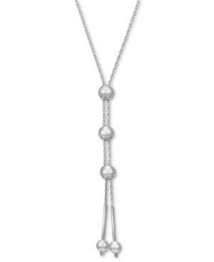 image of Alfani Silver-Tone Bead & Chain 40