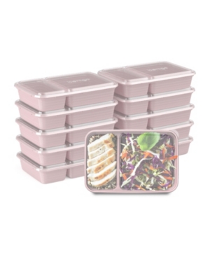 Bentgo Food Prep 2-compartment Food Storage Containers, Pack Of 10 In Blush Pink
