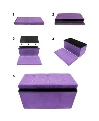 Suede Storage Bench