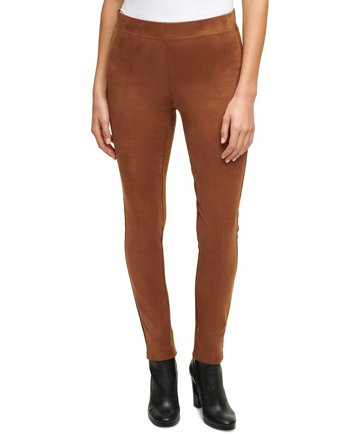 Calvin klein faux sales suede pants