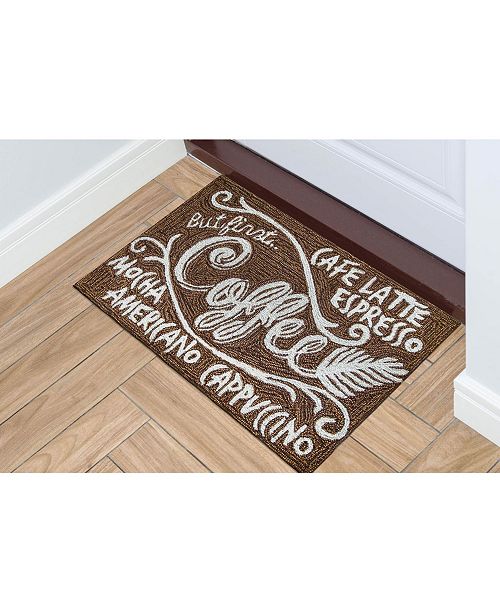 Liora Manne Frontporch Coffee Brown 1 8 X 2 6 Area Rug Reviews Rugs Macy S