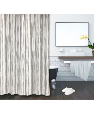 BCBGMAXAZRIA - Whispering Stripe Cotton 72" x 72" Shower Curtain