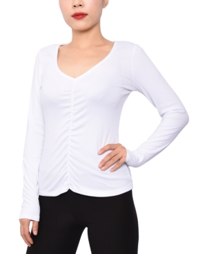 image of Derek Heart Juniors- Rib-Knit Ruched Top