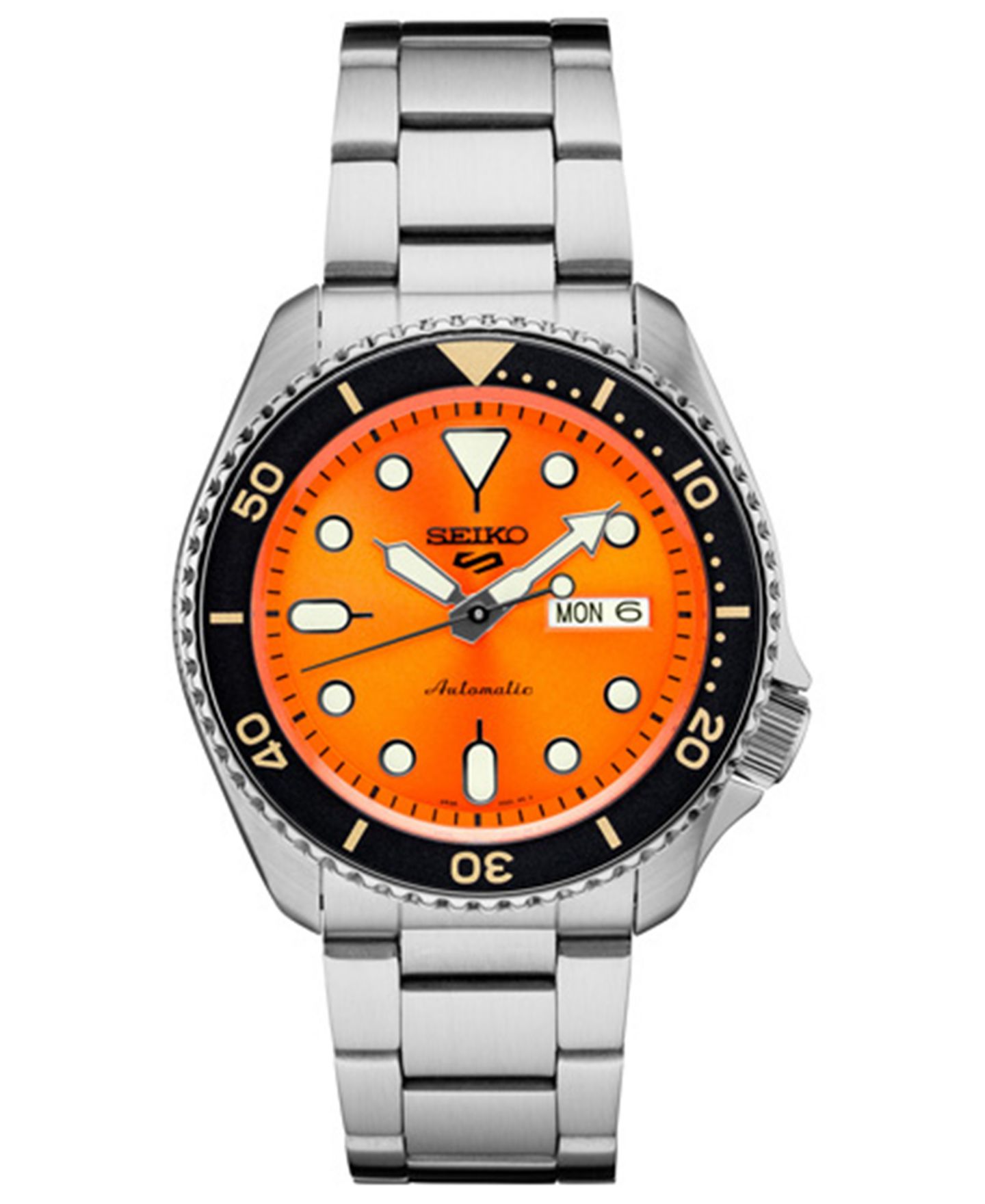 Мужские часы Seiko Automatic 5 Sport Stainless Steel Bracelet Watch 40mm — фото 1