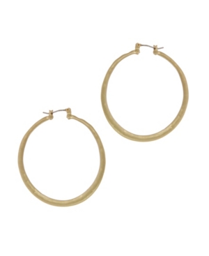 image of The Sak Gold-Tone Hammered Hoop Earrings