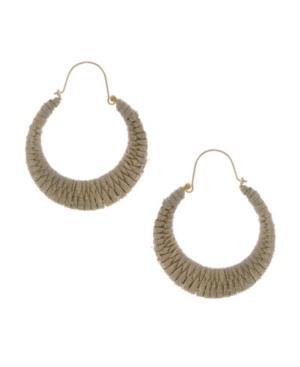image of The Sak Gold-Tone Cord Wrapped Hoop Earrings