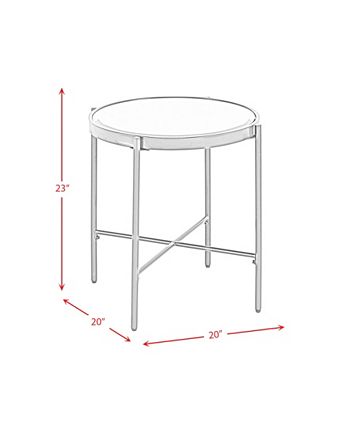 Picket House Furnishings Carlo Round End Table with Glass Top - Macy's