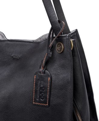 Daisy Large Leather Crossbody Tote Bag