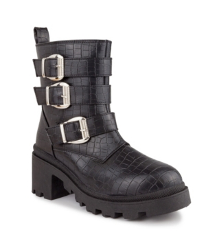 image of Sugar Women-s Filo Buckled Moto Boots Women-s Shoes