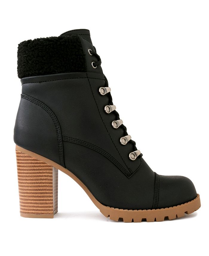 Sugar Women's Rory Heeled Lug Sole Hiker Booties & Reviews - Boots ...