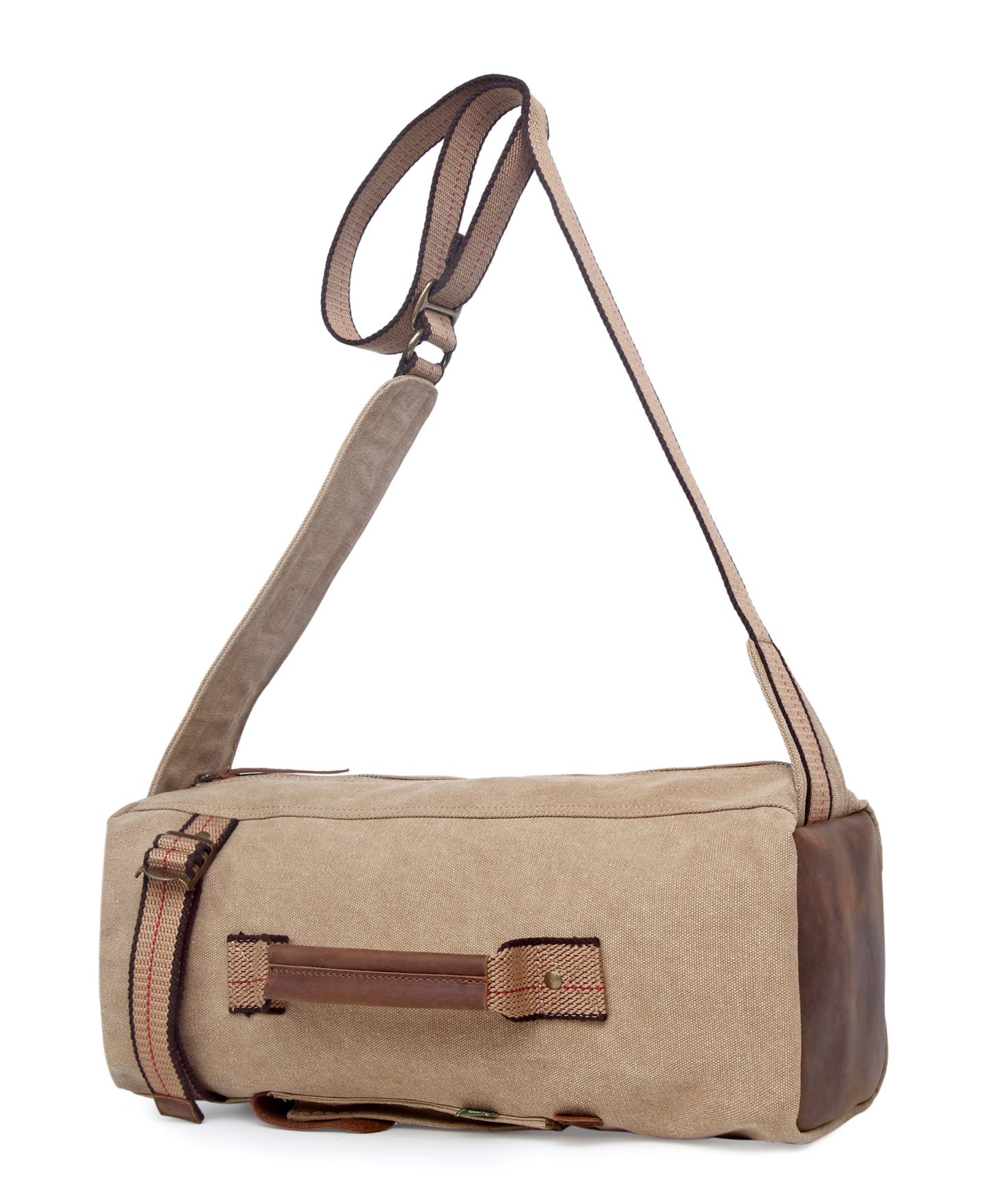 Женская сумка TSD BRAND Hill Side Canvas Sling, цвет: Хаки — фото 10