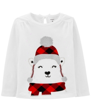 image of Carter-s Toddler Girl Polar Bear Jersey Tee