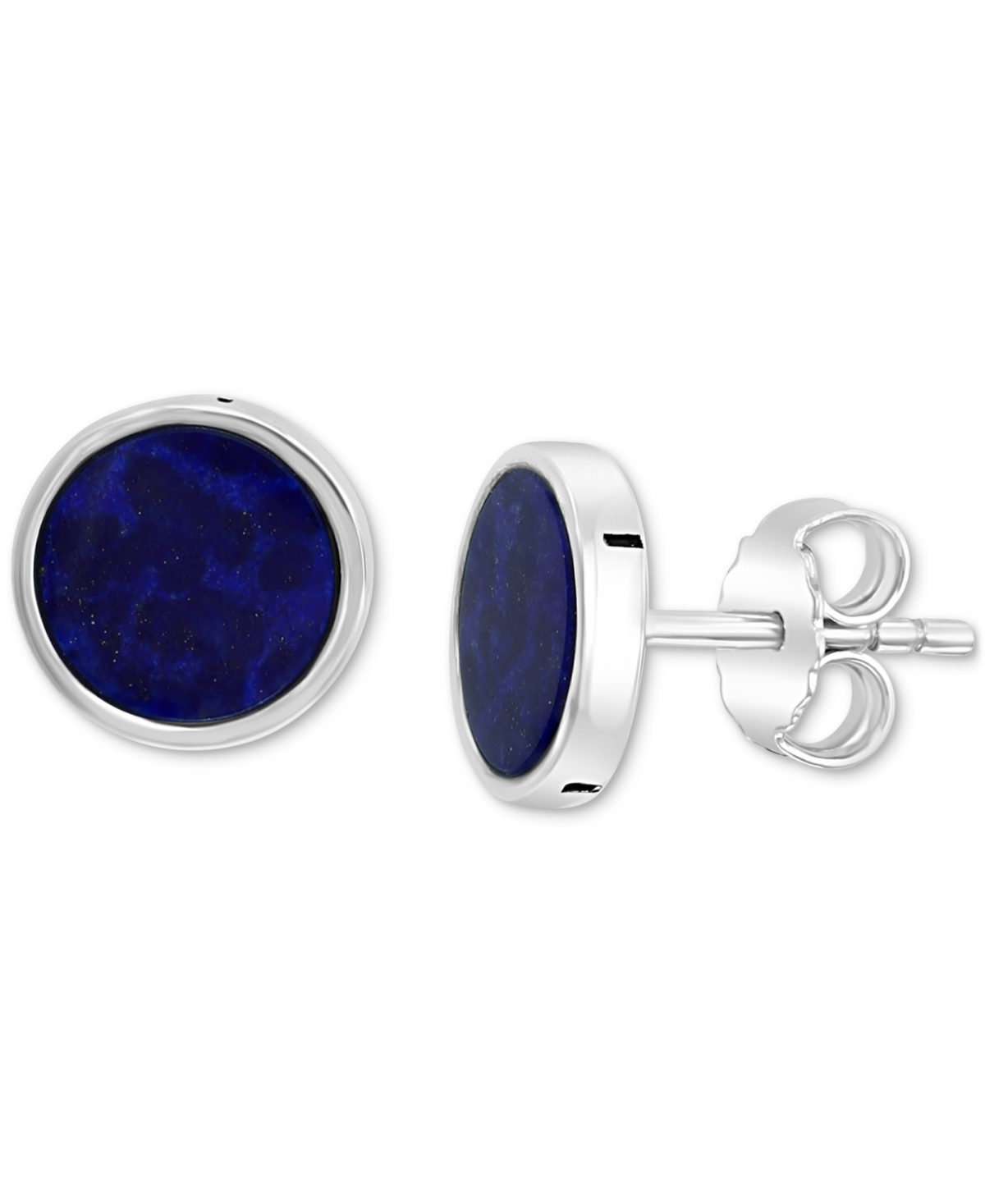 Effy Men's Lapis Lazuli Stud Earrings in Sterling Silver (Also in Malachite) - Lapis Lazuli