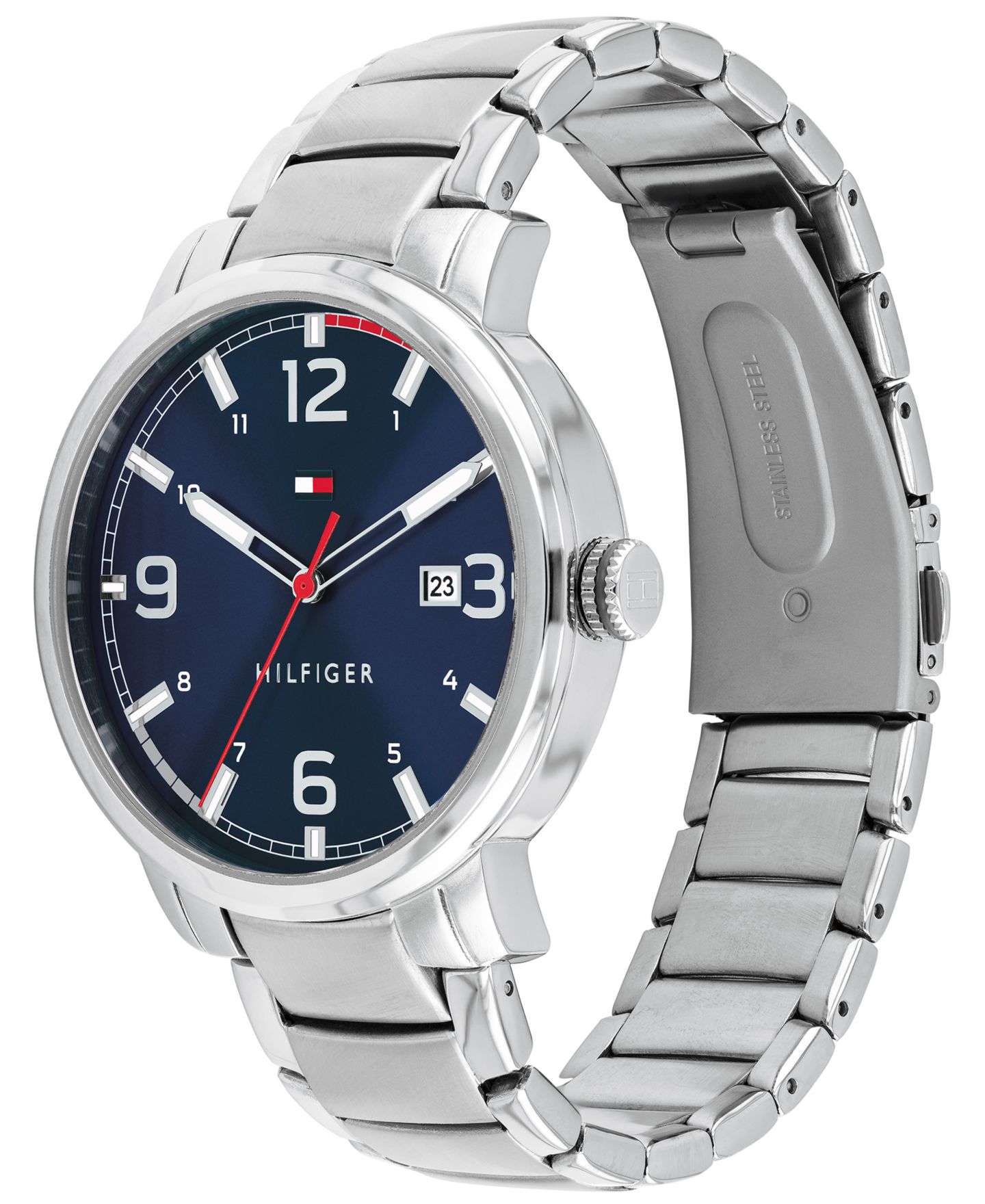 Мужские часы Tommy Hilfiger Stainless Steel Bracelet Watch 44mm — фото 4