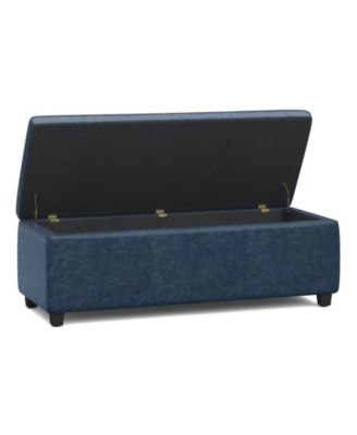 Avalon Contemporary Rectangle Storage Ottoman Bench