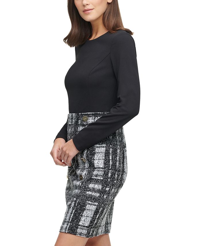 dkny plaid dress
