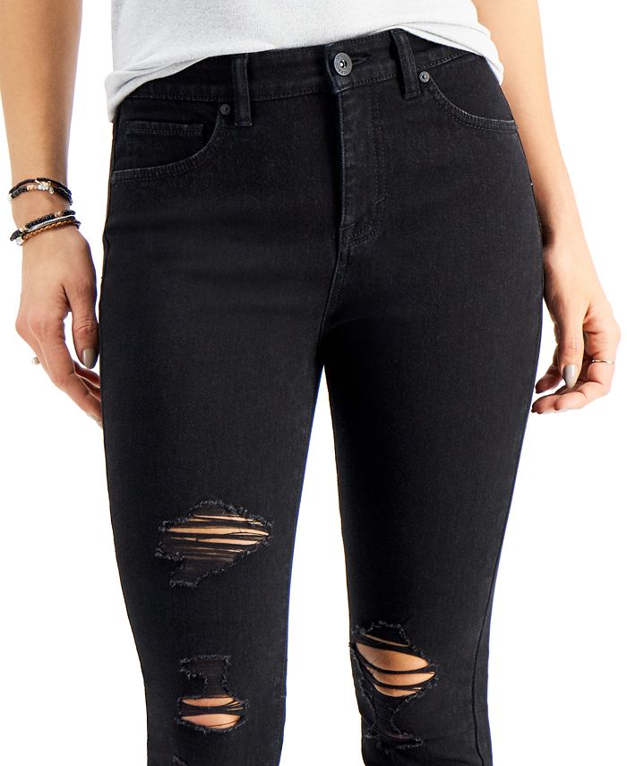 Style & Co High-Rise Destructed Skinny Ankle Jeans, Created for Macy's ...