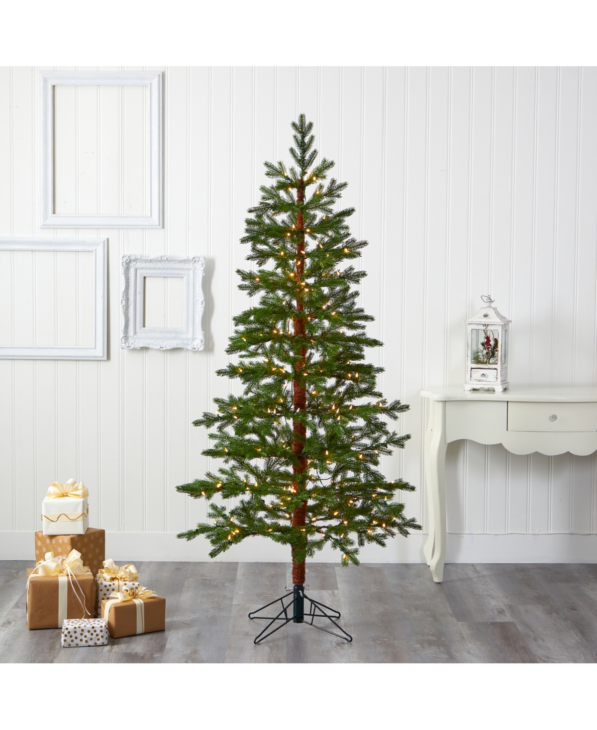 Nearly Natural Fairbanks Fir Artificial Christmas Tree with 250 Clear Warm Multifunction Led Lights and 208 Bendable Branches