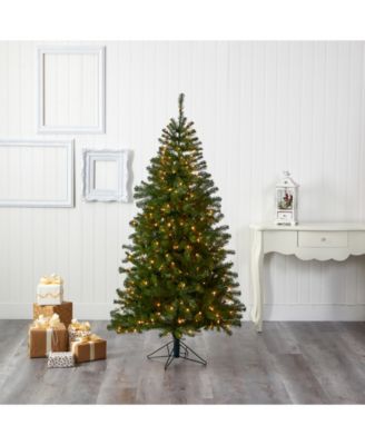 Springfield Artificial Christmas Tree with 300 Warm Clear Lights and 596 Tips