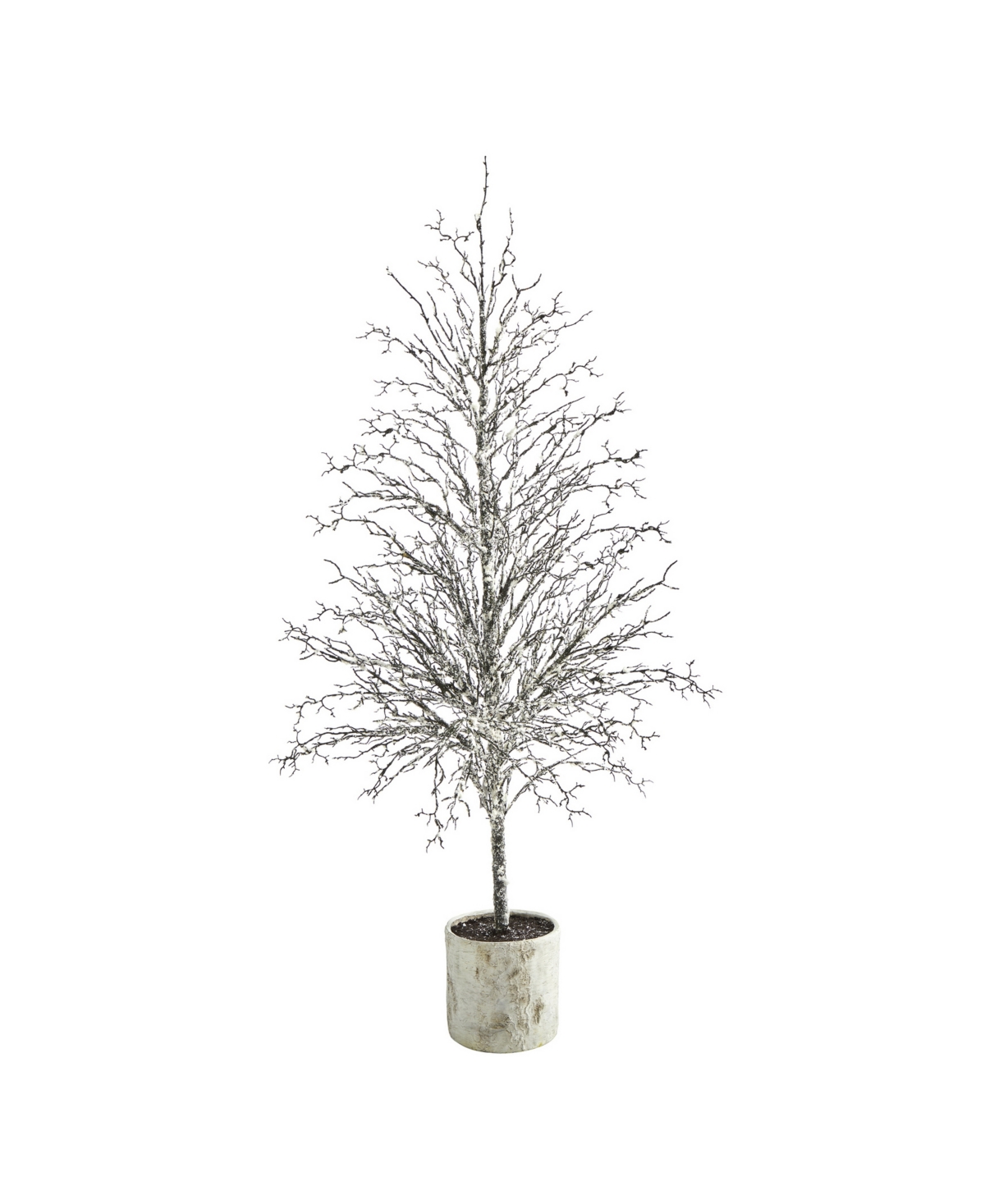 Nearly Natural Snowed Twig Artificial Tree in Decorative Planter