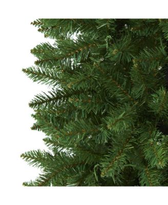 Slim Mountain Pine Artificial Christmas Tree with 300 Clear LED Lights