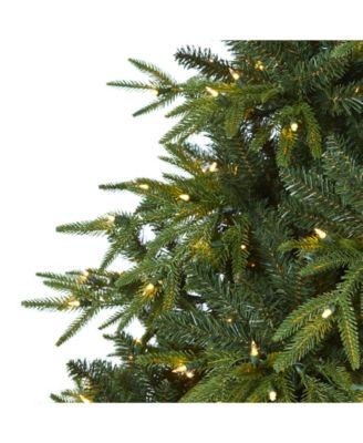 Colorado Mountain Fir "Natural Look" Artificial Christmas Tree with 600 Clear LED Lights and 3048 Bendable Branches