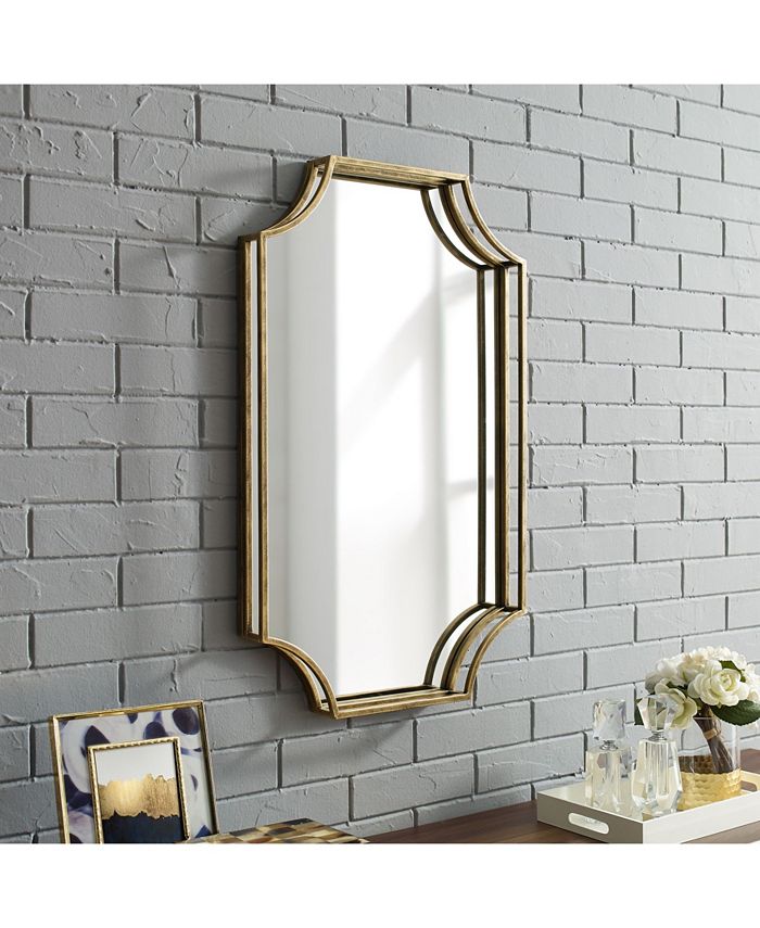 Walker Edison 32" Rectangle Notched Corner Metal Framed Mirror Macy's