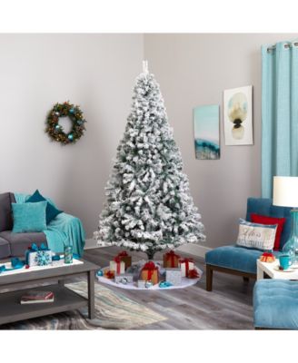 Flocked Rock Springs Spruce Artificial Christmas Tree