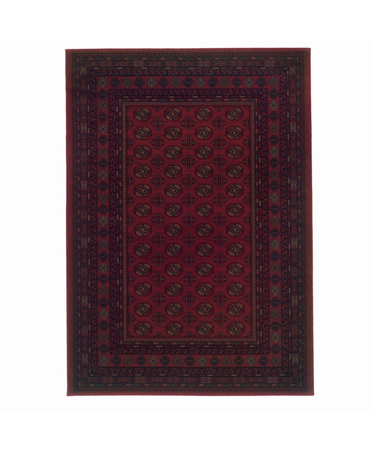 Portland Textiles Adriatic Boukara Red 7'10in x 11'2in Area Rug - Red