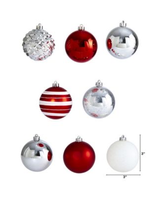 Holiday Shatterproof, 64 Count Christmas Tree Ornament Set