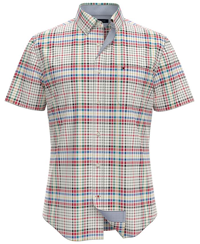 Tommy Hilfiger Men's Crosbie Custom-Fit Plaid Shirt - Macy's