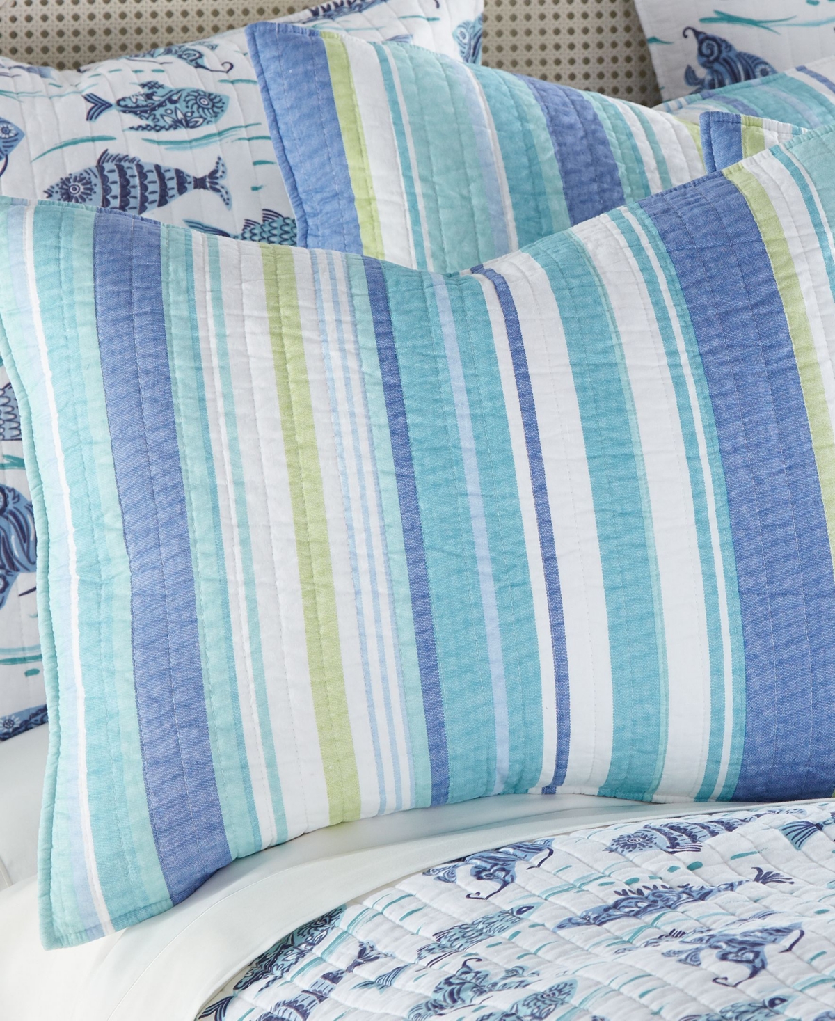 Levtex Laida Beach Whimsical Fish Reversible -Pc. Quilt Set