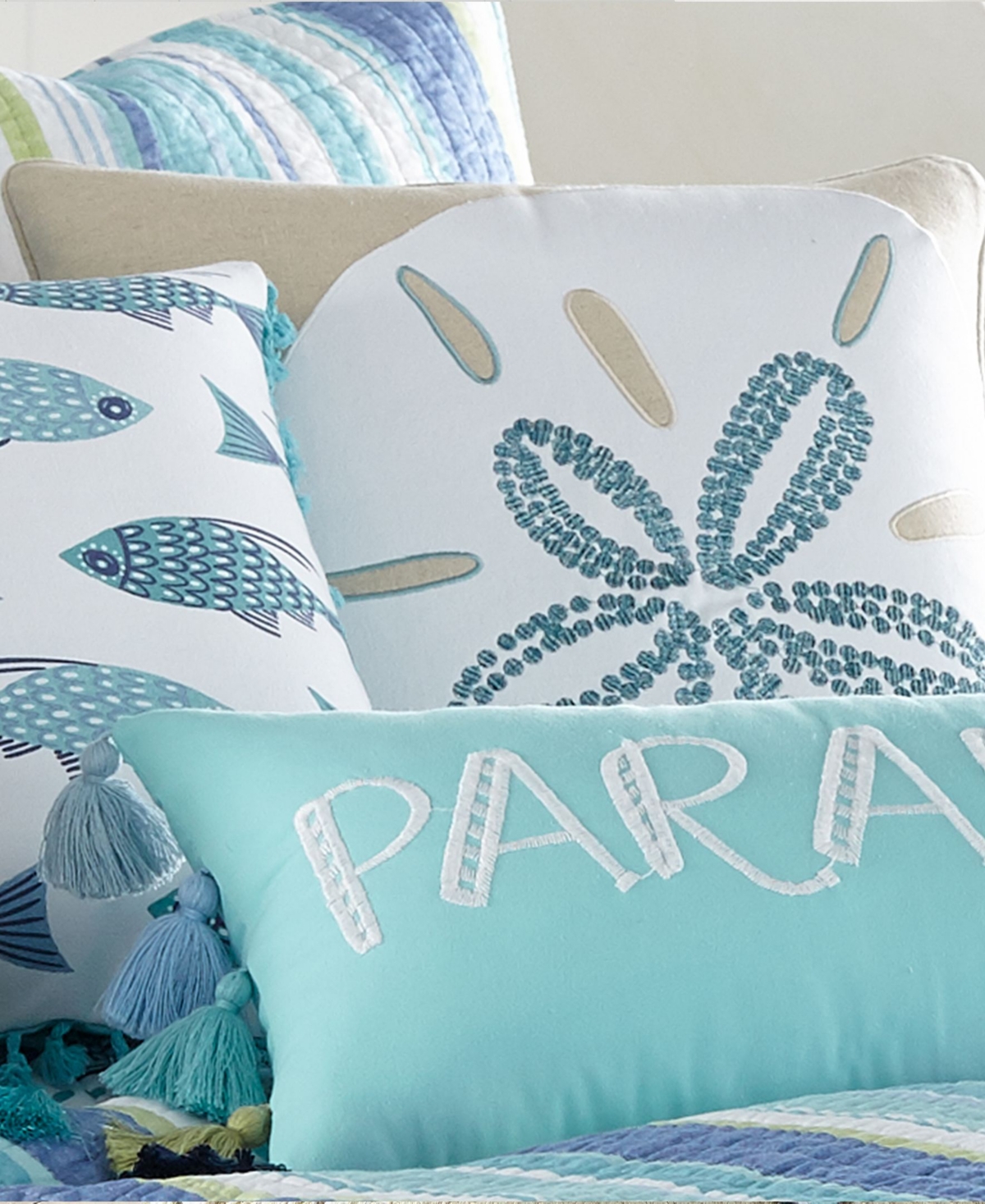 Levtex Laida Beach Sand Dollar Pillow, x