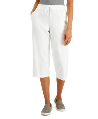 Petite Knit Drawstring Capri Pants, Created for Macy's