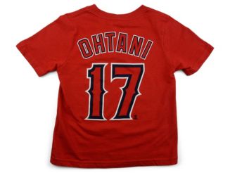 Youth Los Angeles Angels Shohei Ohtani Nike Navy Player Name & Number T- Shirt