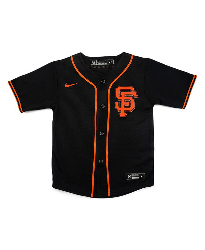 San Francisco Giants Nike Jersey Button-Up Hoodie - Black