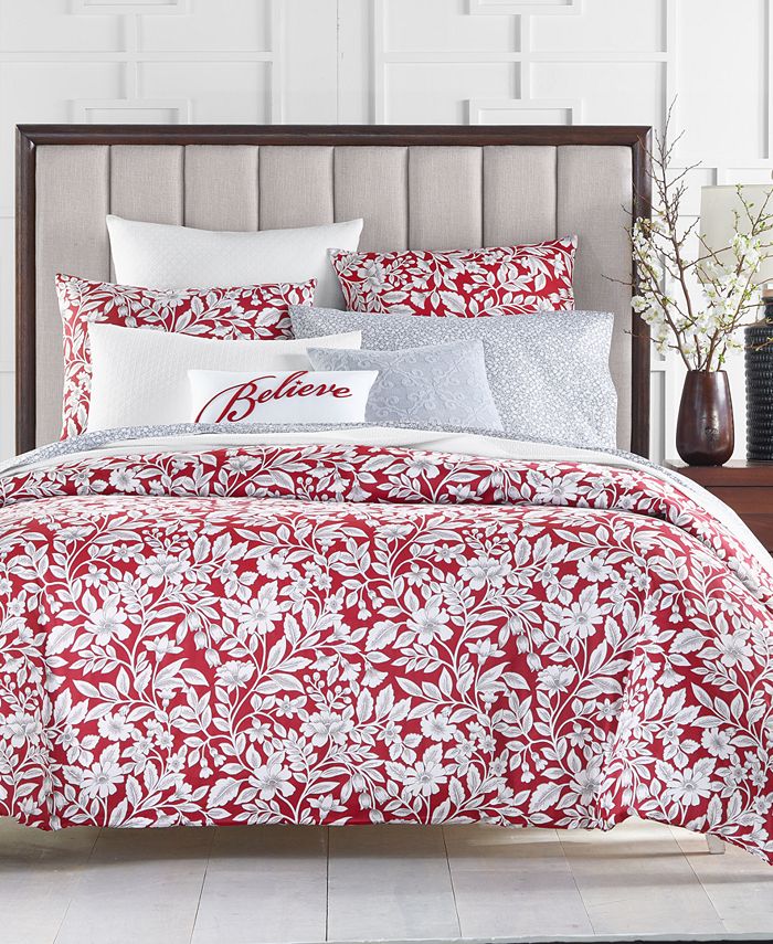 Charter Club Supima Cotton 550-Thread Count 4-Pc. Floral-Print Extra