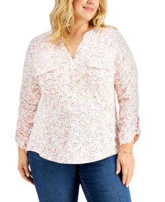 macy's style and co plus size tops