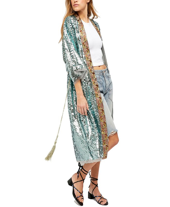 Free People Light Is Coming Embellished Duster Reviews Jackets Blazers Women Macy S