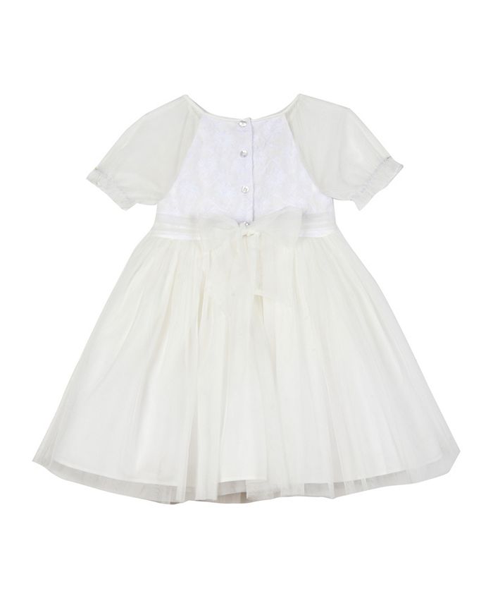 Laura Ashley Baby Girls Embroidered Mesh Top and Skirt - Macy's